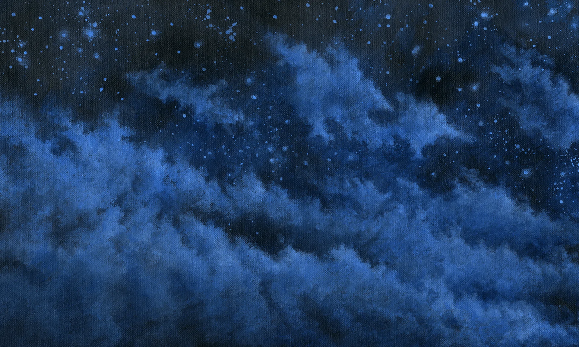 Blue Background with Clouds and Stars